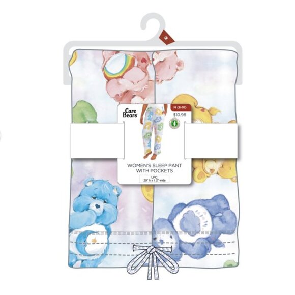 ⭐️ Care Bears Sleep Pajamas PJs Hipster Hippie Artsy Girly Lounge Cartoon Pants - Picture 6 of 6